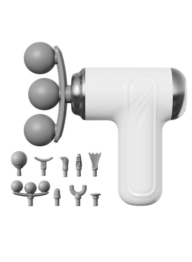 Blueidea Three-Head Deep Tissue Massage Gun Machine with Interchangeable Heads, 24W Power, 6 Gear Modes, Professional Muscle Relaxation Device for Fitness Recovery and Daily Use - Image 1